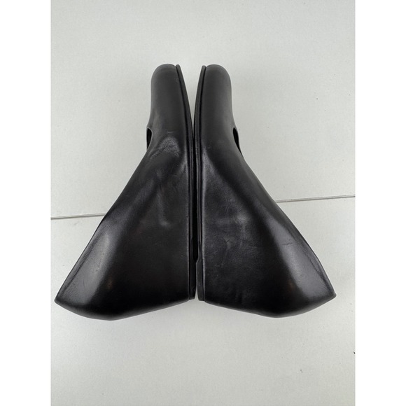 Stuart‎ Weitzman Leather Black Wedges Heels Shoes Womens Size 8Minimalist Work - Picture 7 of 11